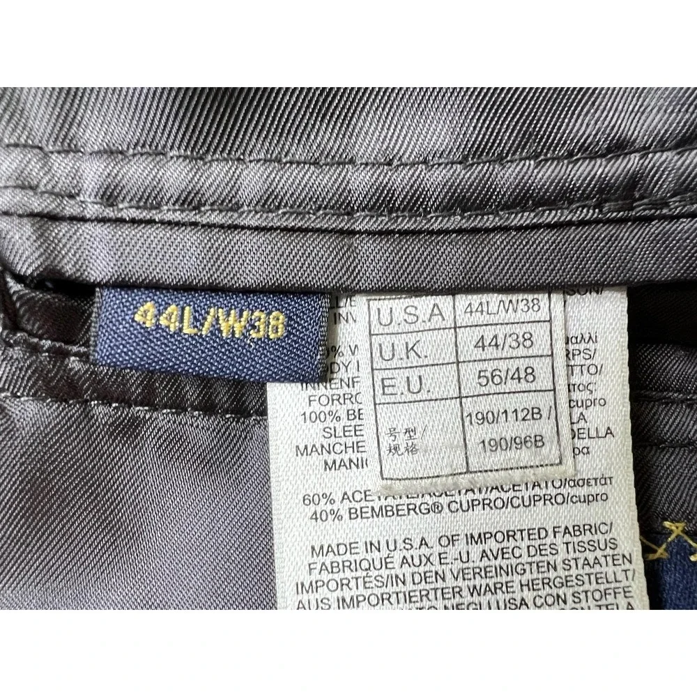 Brooks Brothers Suit Jacket Mens 44L Gray Plaid Drago Regent Wool 2 Button USA